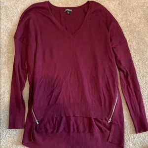 Maroon V neck sweater